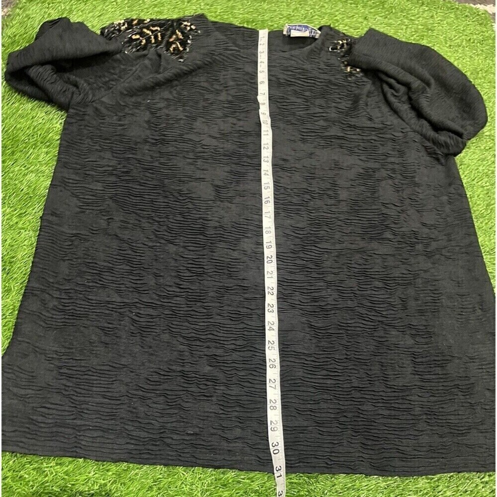 Leslie‎ Fay Vintage 1990s Womens Autumn Fall Leaves Sequin  Top  Xl - Picture 8 of 9